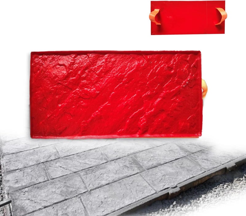 SGHE Concrete Stamps Concrete Molds Rectangular Stone Tile Texture Concrete Texture Mat Same Slate floor Concrete Seamless Stamp Mat Polyurethane Stamps Outdoor Landscaping Stone Forms - Image 1